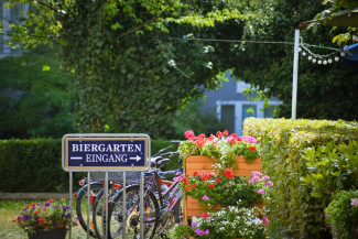 Eingang zu einem Biergarte